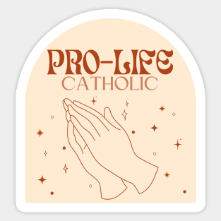 pro-life Catholic trendy neutral boho aesthetic- march for life Sticker